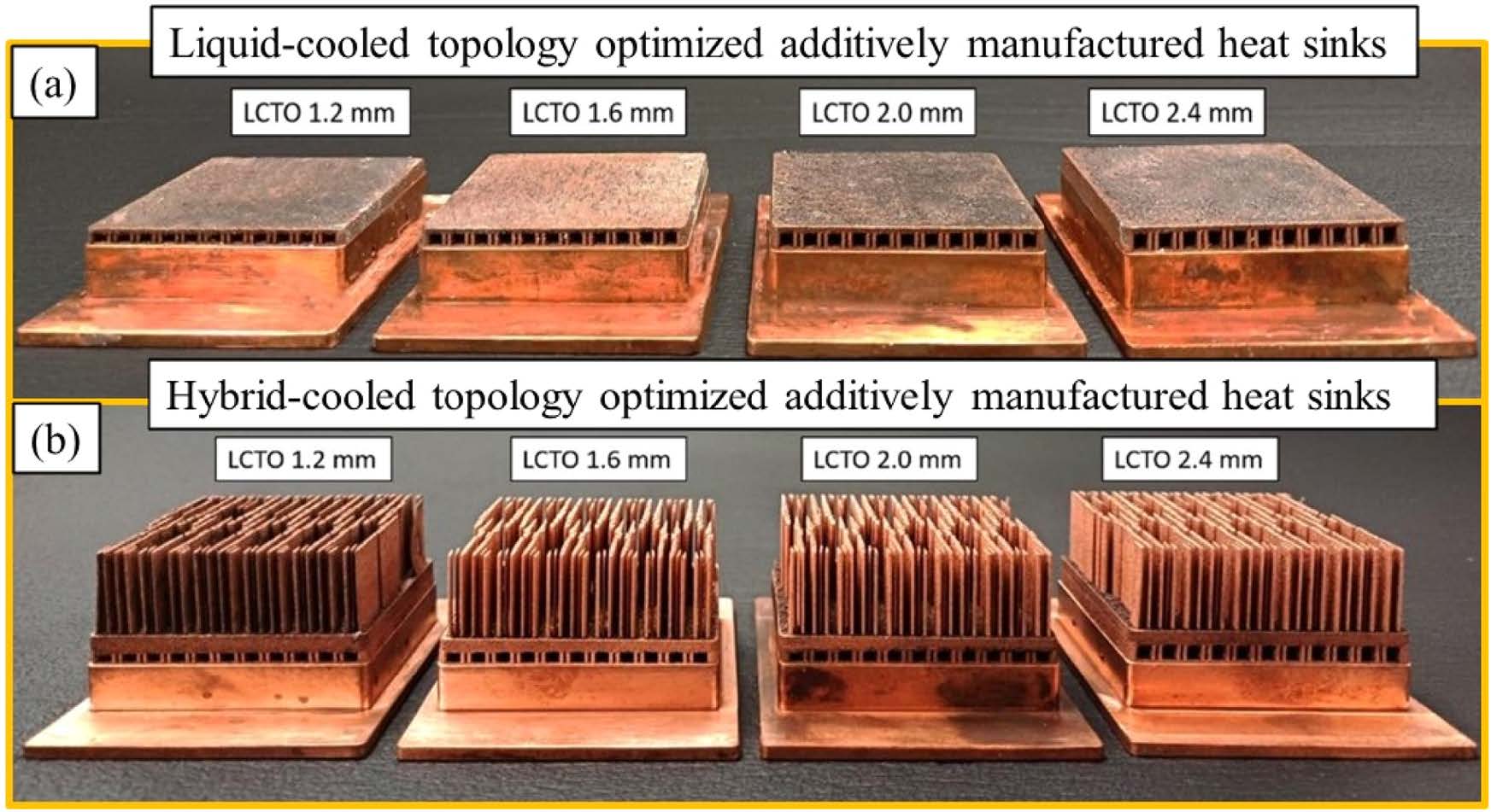 Research Paper: Experimental Evaluation of 3D Printed Topology Optimized Liquid and  Hybrid-cooled Heat Sinks for Data Centers
